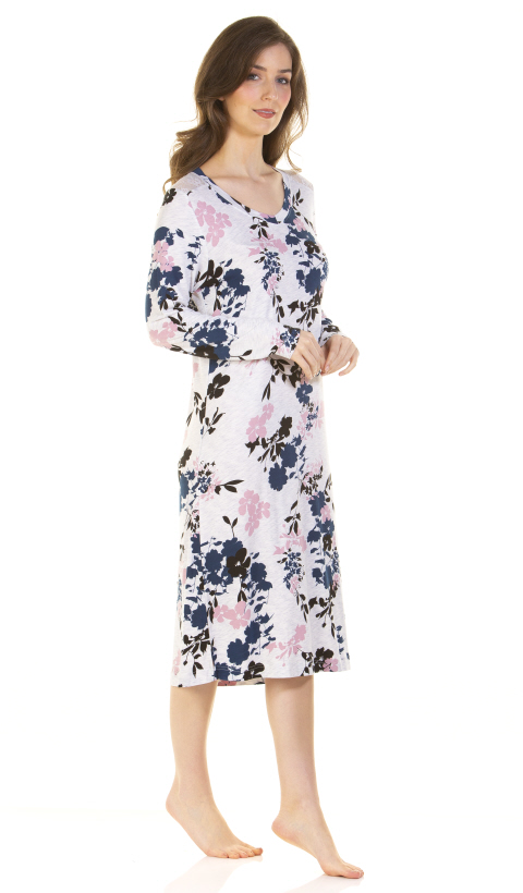 Long sleeve bamboo nightgown sale